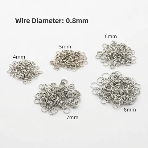 Iron Metal Jump Rings Open Closed Connector Loops For DIY Jewelry Making Necklaces Bracelets Electroplated Silver Polished