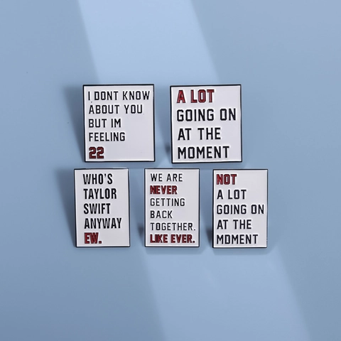 Lustige Emaille Pins Zinklegierung Cartoon Buchstaben Brosche Unregelmäßige Metall Abzeichen Für Rucksack Kleidung Unisex Schmuck