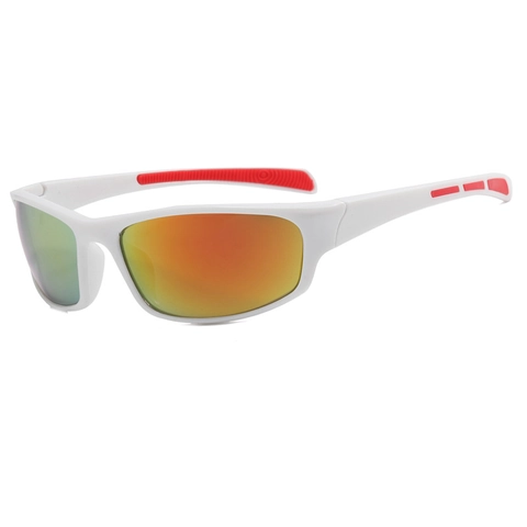 Occhiali Da Sole Sportivi Ciclismo Antivento Protezione UV400 Montura PC Lenti A Specchio Outdoor Pesca Guida Moda