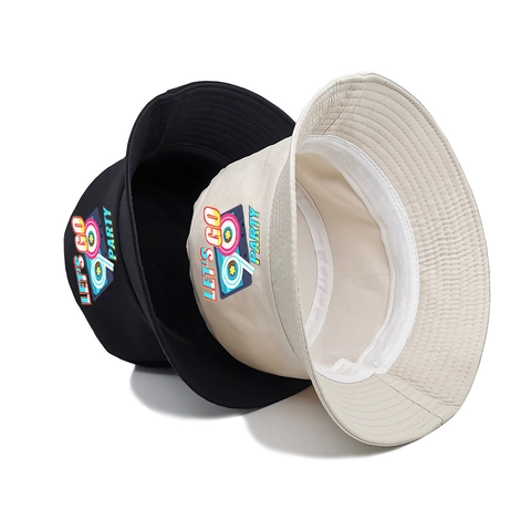 90s Retro Cassette Print Bucket Hat Cotton Hip Hop Fisherman Hat Sun Protection Unisex Streetwear Retro Style