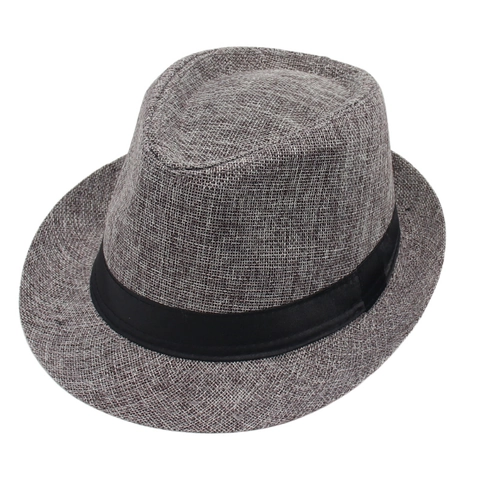Chapeau Fedora En Paille De Papier Tissé Panama Style Jazz Chapeau De Soleil Été Respirant Ruban Rétro Plage Voyage