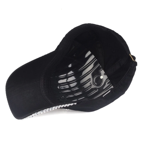Fashion Rhinestone Cross Baseball Cap Women Men Cotton Denim Adjustable Sun Hat Distressed Encrusted Hip Hop Snapback Outdoor Hat