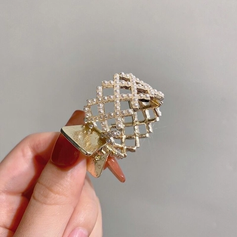 Pinza Per Capelli In Lega Con Strass E Künstliche Perle Sintetiche Per Coda Alta Forma Geometrica Stella Orecchie Di Gatto Donna