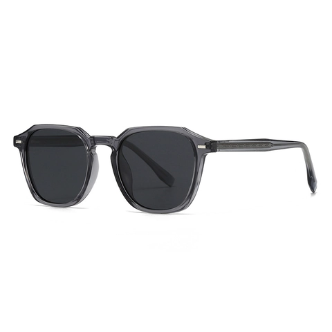 Retro Polarized Square Sunglasses For Men Women UV400 Protection PC Frame Geometric Fashion Eyewear For Driving Outdoor Daily Wear