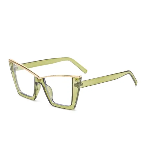 Occhiali Cat Eye Alla Moda Con Filtro Luce Blu Montatura Retrò In PC Metallo Lenti AC Trasparenti Per Donna