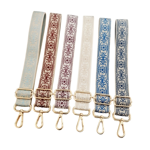Tracolla per Borsa Regolabile Ricamo Etnico Jacquard Sostituzione Tracolla per Borse a Mano Tracolla Larga Fibbia in Lega