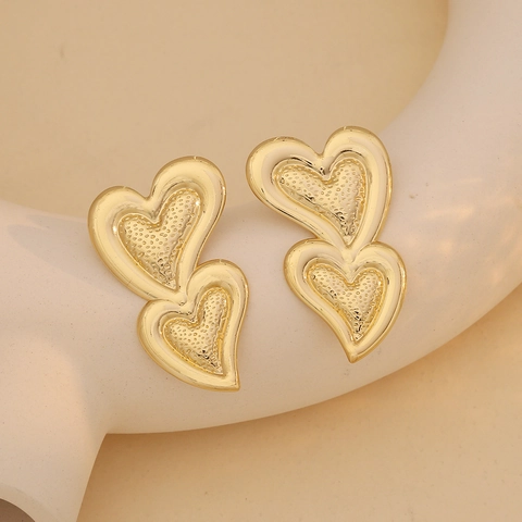 Edelstahl Ohrringe Vergoldet Übertriebenes Herz Schmetterling Blume Kettenglied Statement Modeschmuck Für Damen
