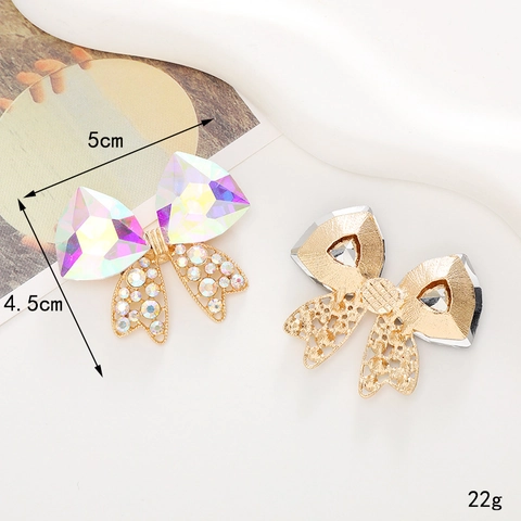 Breloques de Chaussures Nœud en Alliage de Strass à la Mode Accessoires DIY pour Décoration de Coque de Téléphone Bijoux Nœud