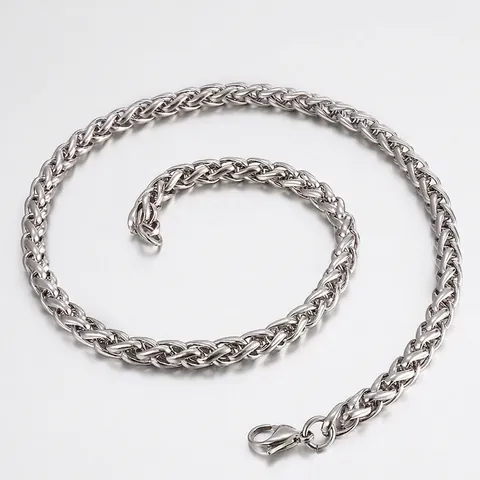 Collana A Catena A Chiglia Hip Hop Da Uomo E Bracciale A Catena A O In Acciaio Inossidabile 316L Gioielli Lucidati Accessorio
