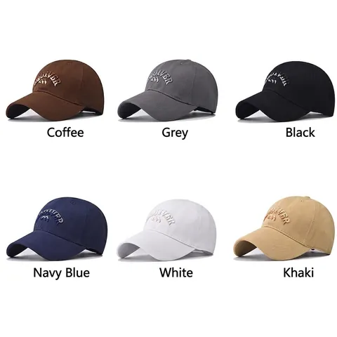 Baseball Kappe Baumwolle Twill Berg Gipfel Buchstaben Stickerei Gebogener Rand Verstellbar Outdoor Sport Hut Für Herren Damen