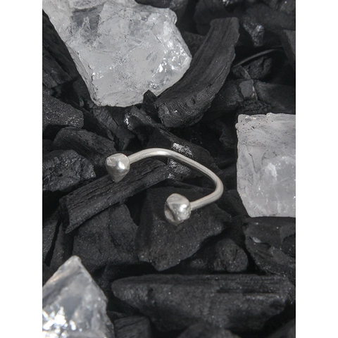 Anillo Textura Irregular Plata De Ley 925 Abierto Ajustable Estilo Minimalista Joyería Moderna Para Mujeres