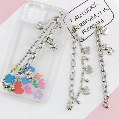 Metal Alloy Heart Bear Bracelet Double Layer Chain Trendy Jewelry Accessory For Women Girls