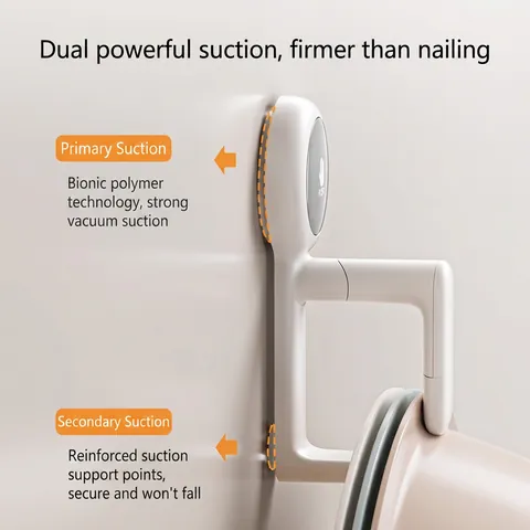 Gancio Lavabo Da Parete Senza Foro Rack Di Stoccaggio A Ventosa Per Bagno Supporto Per Lavabo Rotante Multistrato Plastica