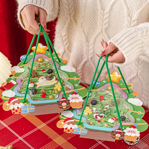 Kit Decorazione Torta Natale Biscotto Omino Zenzero Zuccherini Commestibili Topper Glassaggio Imballaggio Plastica Dessert