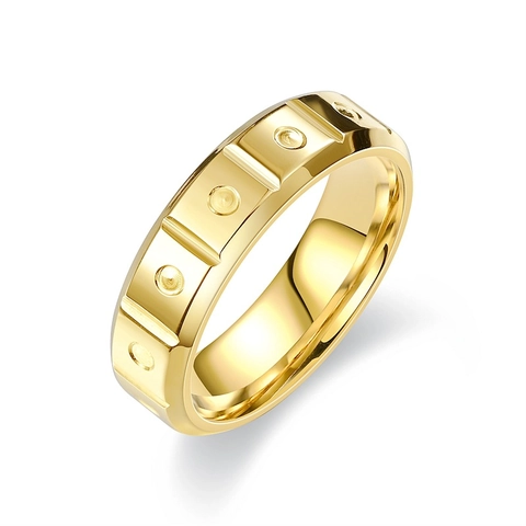 Anello A Fascia In Acciaio Al Titanio Geometrico Lucidato Design Rettangolare E Circolare Minimalista Gioielli Di Moda Per Uomini Donne