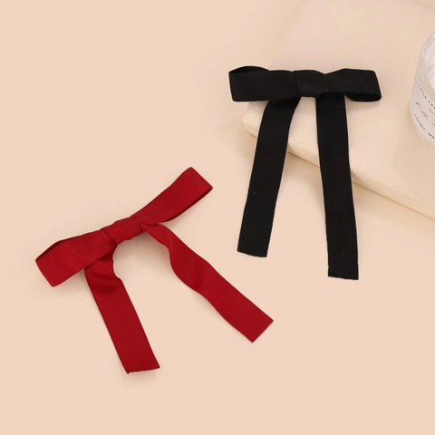 Handgemaakte Strik Haarclip Elegante Stoffen Lint Haarpinnen Zoete Zijclips Voor Vrouwen Meisjes