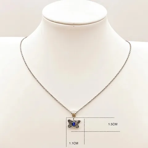 Evil Eye Anhänger Halskette Legierung Ethno Vintage Tier Schmetterling Elefant Eule Schlüsselbein Kette Schmuck Für Damen