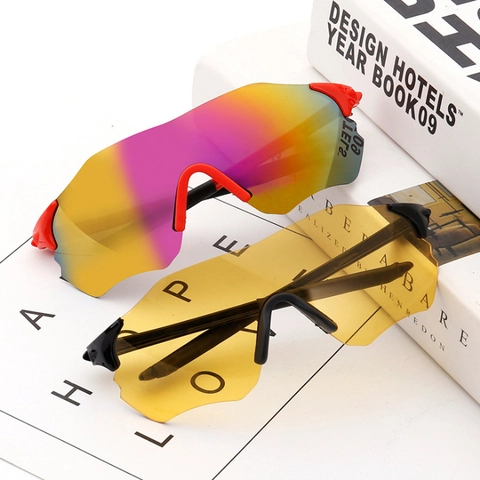 Sports Sunglasses Cycling Glasses Wrap Around Shield PC Frame AC Lens Windproof UV Protection Men Women Outdoor Running