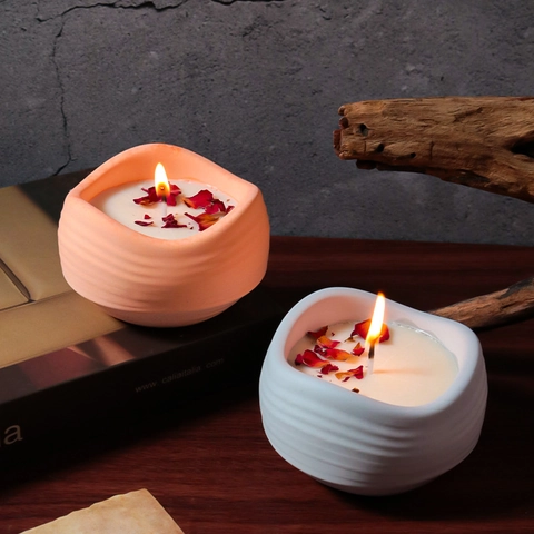 Molde De Silicona Simétrico Ondulado Para Vasos De Velas DIY Resina Epoxi Yeso Cemento Maceta De Suculentas Herramienta Artesanal