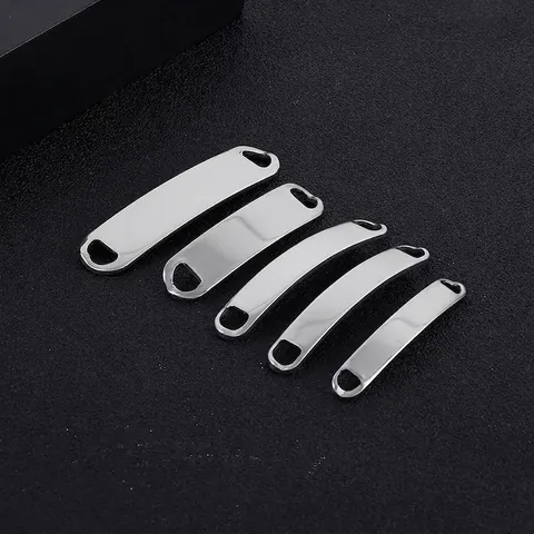Edelstahl Gebogener Stabverbinder Mit Löchern Blanko Metallanhänger Für DIY Schmuckherstellung Armband Komponenten Poliert