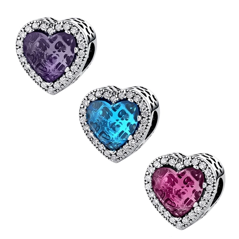 Herz Charm Perle Versilbert Kupfer Mit Zirkonia Synthetischer Edelstein DIY Schmuck Zubehör Für Armband Hohl Aus