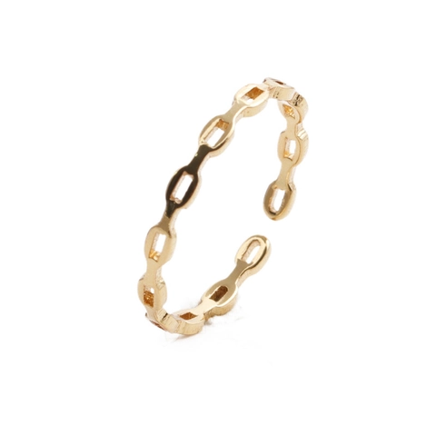 Unendlichkeitssymbol Ring Kupfer Gold Hohl Geometrisch Verstellbar Offen Modeschmuck Für Damen