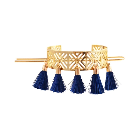 Retro Chinese Stijl Haarstok En Holle Geometrische Kroon Met Satijnn Kwastjes Legering Knot Houder Elegante Accessoires