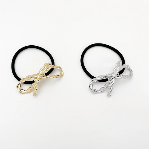 Schleifen Haargummis Legierung Metall Knot Elastische Haarbänder Nahtlose Pferdeschwanzhalter Mode Haarschmuck