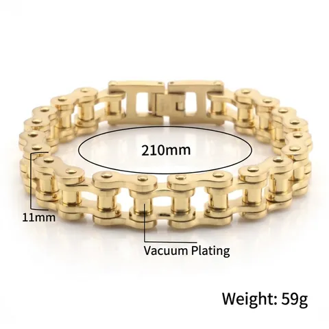 Fahrradkette Armband Edelstahl Industrieller Mechanischer Stil Punk Rock Heavy Metal Schmuck Für Männer Und Frauen