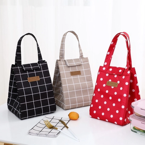 Borsa Pranzo Isolata Portatile Tessuto Oxford Foglio Alluminio Borsa Termica Per Bento Per Lavoratori Studenti Stile Giapponese