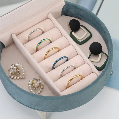 Miniature Furniture Jewelry Box Dutch Velvet Sofa Shape Jewelry Organizer Desktop Storage Case Heart Design For Earrings