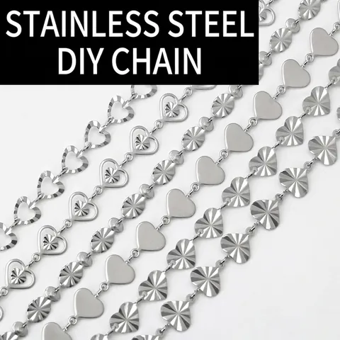 Edelstahl Herzform DIY Schmuckherstellung Kette Metallglied Für Tasche Halskette Armband Handgefertigtes Zubehör