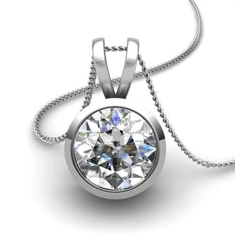 Anhänger Halskette Zirkonia Kupfer Platin Beschichtet Elegante Klassische Schmuck Für Damen Mode Accessoires