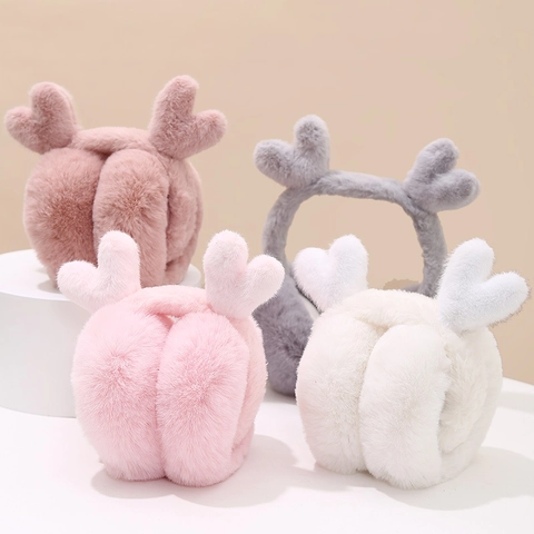 Orejeras De Felpa Cálidas De Invierno Con Decoración En Forma De Corazón Orejeras Plegables De Piel Sintética