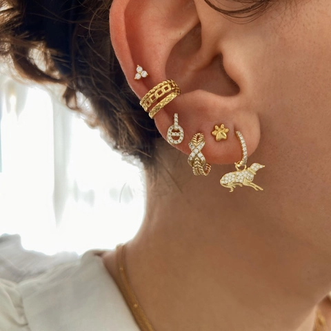 Orecchini A Lobo Intrecciati Geometrici Zircone Rame Gioielli Con 925 Sterling Silver Earring Post Per Donna Alla Moda
