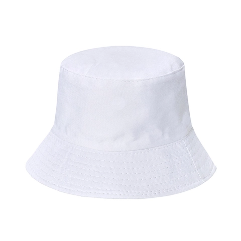 Solid Color Bucket Hat Sun Protection Wide Brim Outdoor Fishing Hiking Travel Polyester Cotton Fisherman Cap For Adult