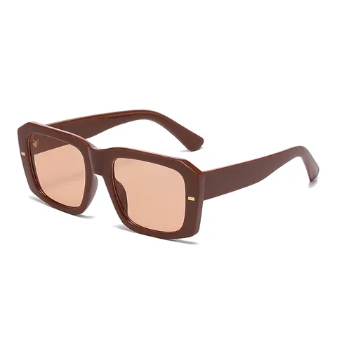 Oversized Vierkante Zonnebril Voor Dames Retro PC Frame AC Lens UV400 Bescherming Trendy Mode Brillen