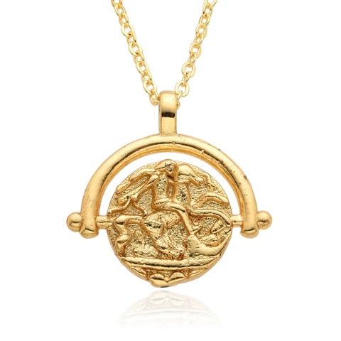 18K Gold Plated Copper Planet Pendant Necklace For Women Creative Micro Inlaid Rhinestone Saturn Star Coin Sun Hat Fashion Jewelry