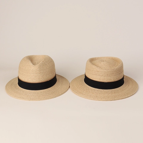Cappello Da Sole In Paglia Di Raffia Traspirante All'aperto Estate Stile Fedora Boater Spiaggia Viaggio Protezione Per Uomini Donne