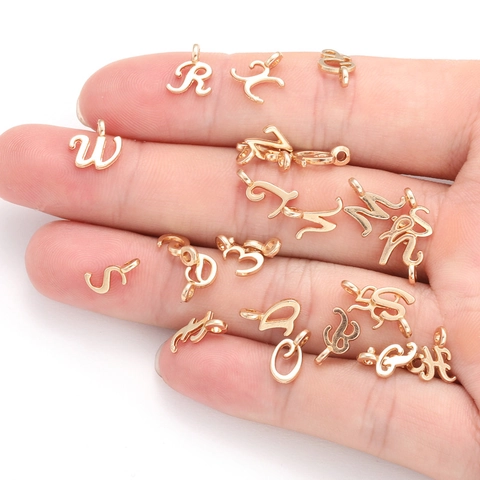 Dijes De Alfabeto Colgantes Iniciales A-Z Letra Aleación Para DIY Fabricación De Joyas Pulsera Collar Accesorios Metal