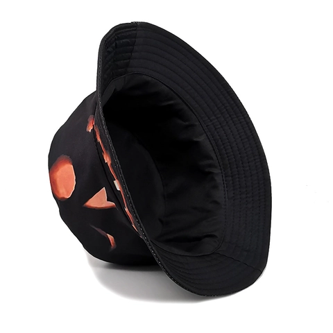 Cappello Da Pescatore Reversibile Poliestere Protezione Solare Jack-O-Lantern Stampa Faccia Zucca Novità Outdoor