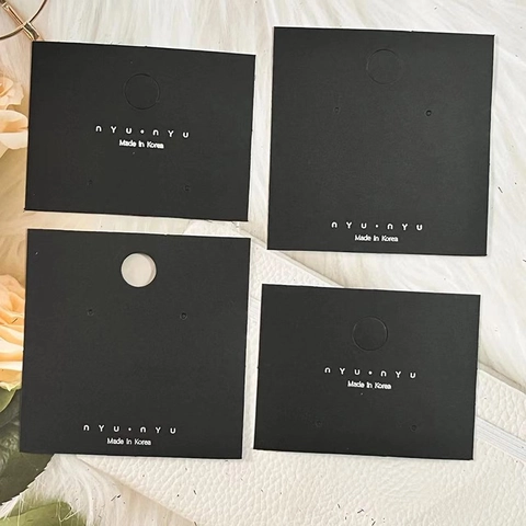 Matt Schwarze Schmuck Display Karten Für Ohrring Halskette Stecker Verpackung Hänge Halter Karton Papier Profi