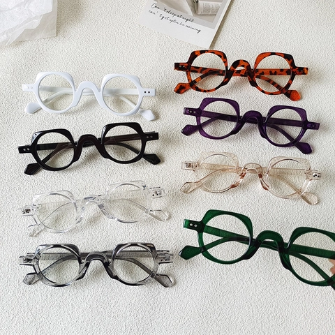 Montature Per Occhiali Da Vista Quadrati Irregolari Retro Plastica Metallo Protezione Luce Blu Occhiali Moda Uomo Donna