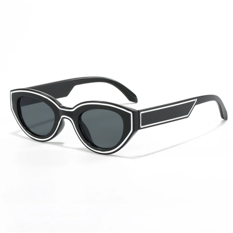 Occhiali Da Sole Cat Eye Retrò Geometrici Bordo Dipinto Protezione UV400 Montura In Plastica Moda Streetwear Unisex