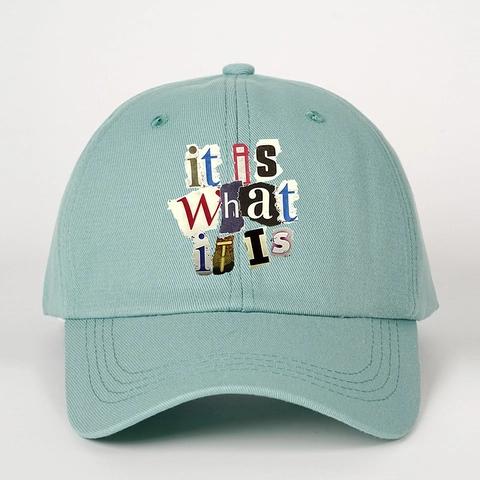 Gorra De Béisbol Con Estampado It Is What It Is Algodón Ajustable Protección Solar Casual Aire Libre Retro Streetwear