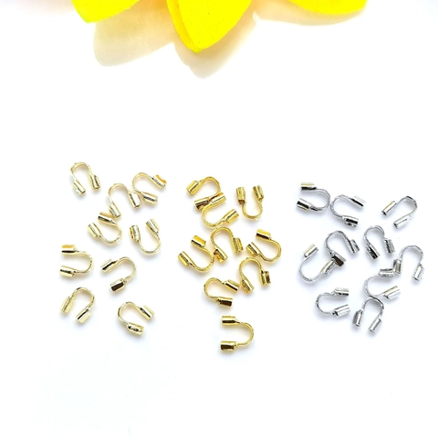 Protectores De Alambre En Forma De U Cierres De Herradura De Cobre Chapado En Oro De 14K Para Creación De Joyas DIY