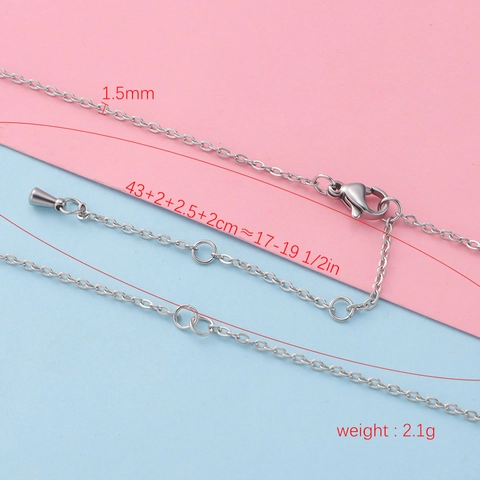304 Stainless Steel Necklace Chain 18K Gold Plated DIY Jewelry Making Accessory Mirror Polished With Lobster Clasp And Water Drop Charm