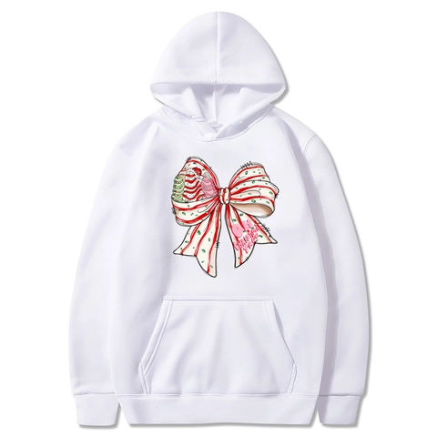 Felpa Con Cappuccio Di Natale Manica Lunga Poliestere Pile Pullover Allentato Sweatshirt Festa Di Vacanze Uomo Donna