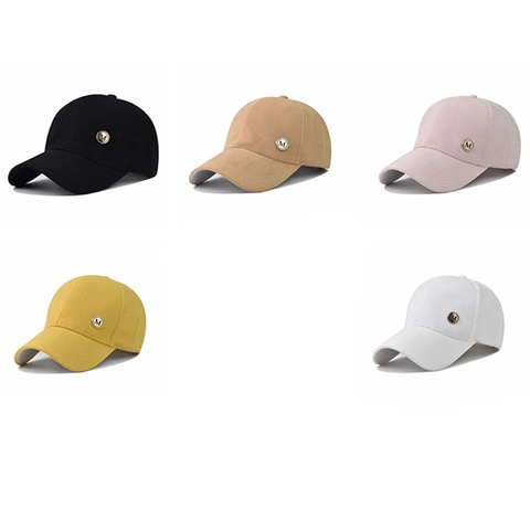 Cappello Da Baseball In Cotone Con Logo M In Metallo Regolabile Sei Pannelli Berretto Da Sole Casual Per Uomo E Donna
