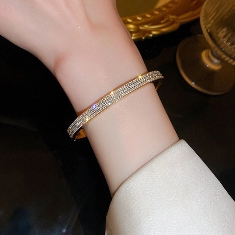 Collar Pulsera Pendientes Trébol De Cuatro Hojas De La Suerte Acero Inoxidable Pavé Circonita Moda Elegante Mujeres Joyería Chapada En Oro